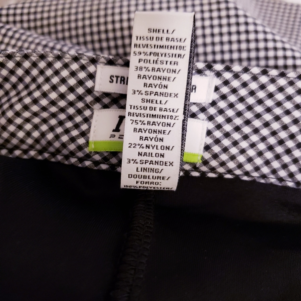 IZOD Skirt Women 8 Black Golf PerformX Black White Check Skort Stretch Active - Picture 7 of 9